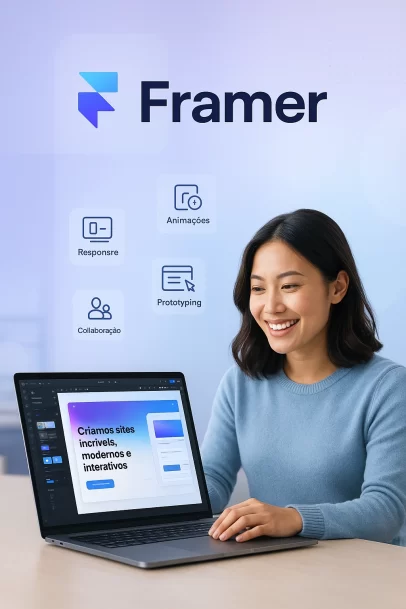 Transformamos suas ideias em experiências digitais incríveis com Framer!